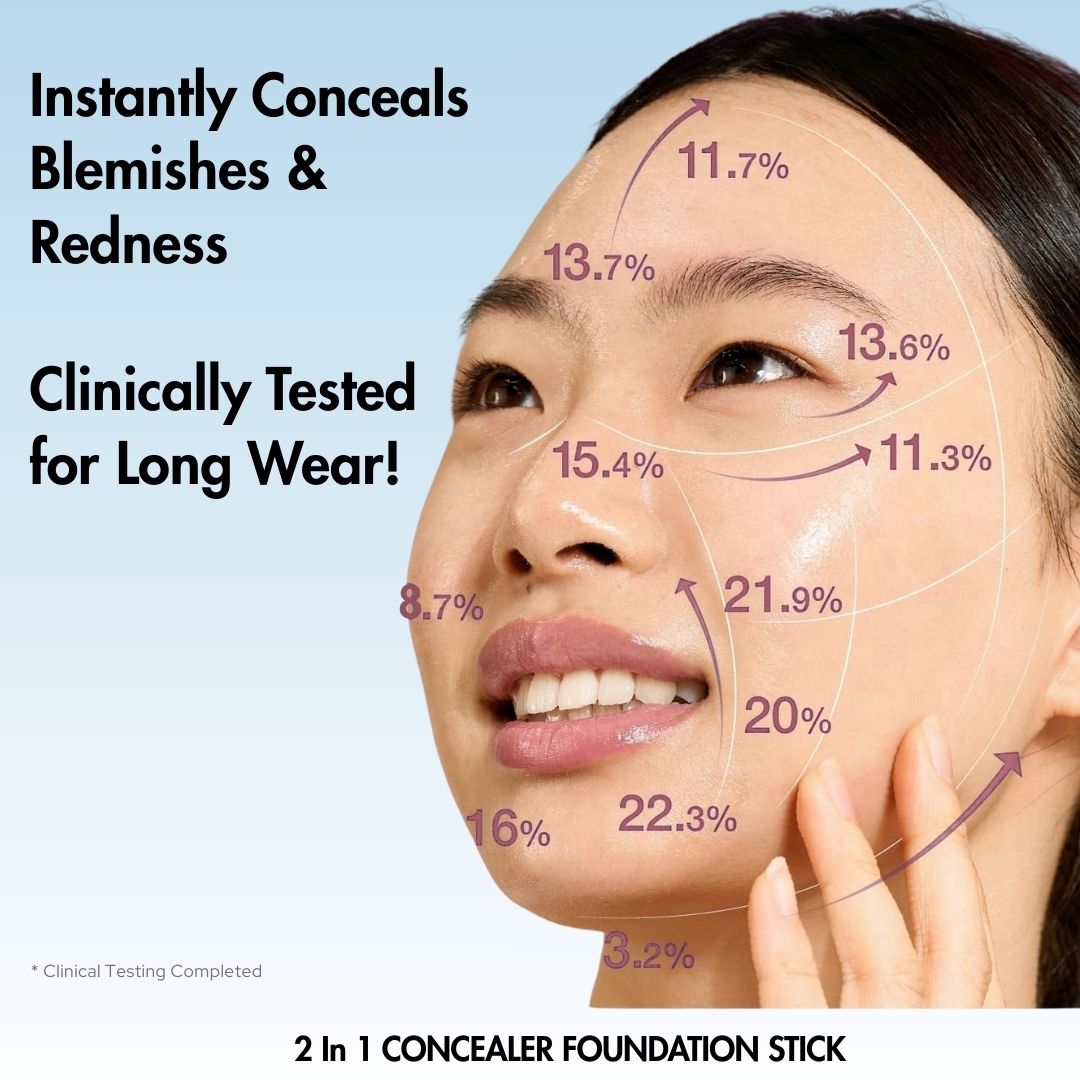 Korean 2 in 1 Glass Skin Foundation Stick