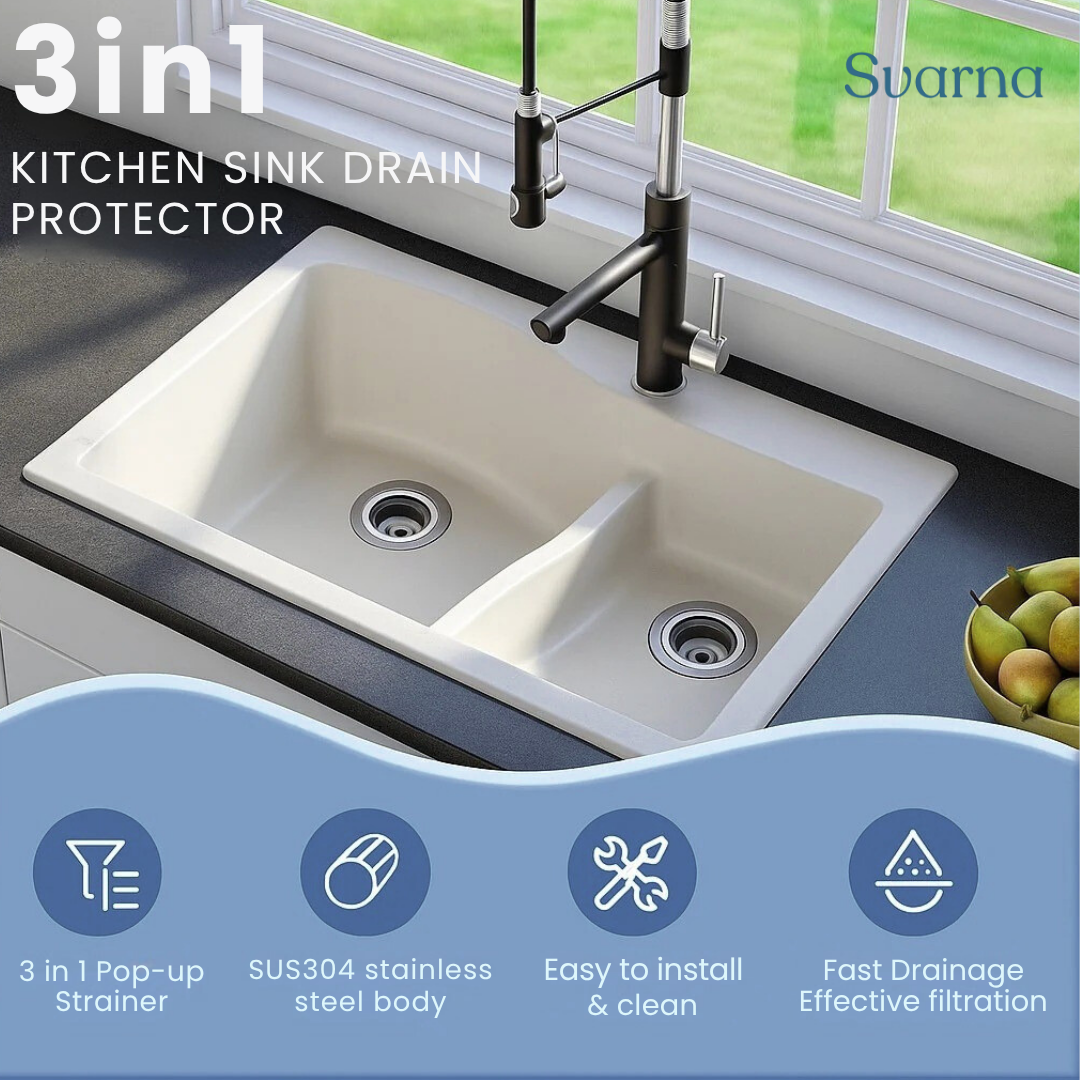 3-in-1 Sink Drain Strainer