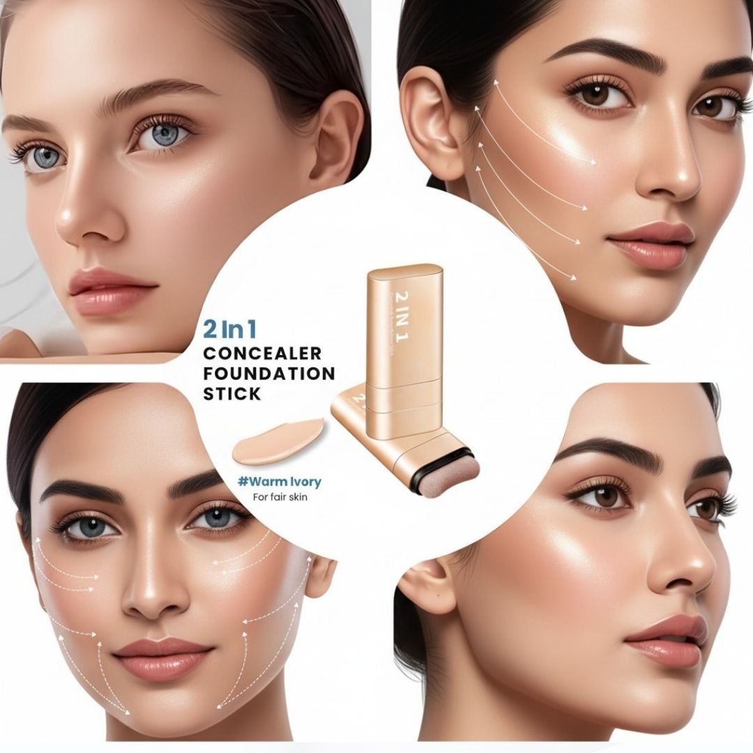 Korean 2 in 1 Glass Skin Foundation Stick