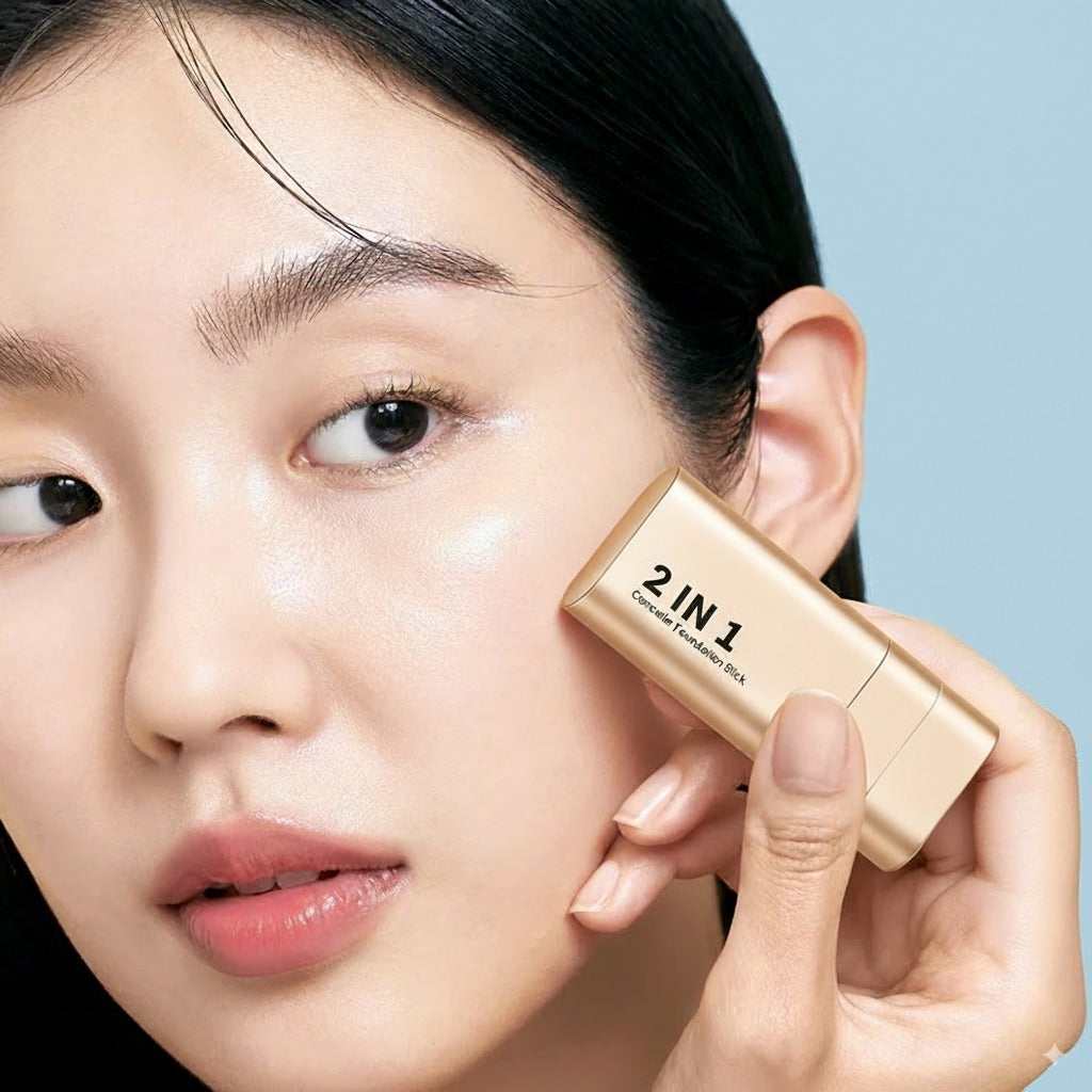 Korean 2 in 1 Glass Skin Foundation Stick