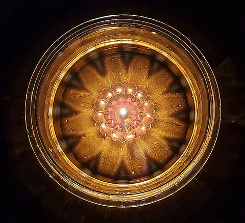 Reusable 3D Reflection Rangoli Diya