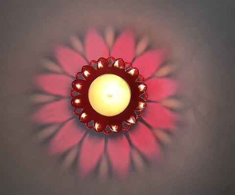 Reusable 3D Reflection Rangoli Diya