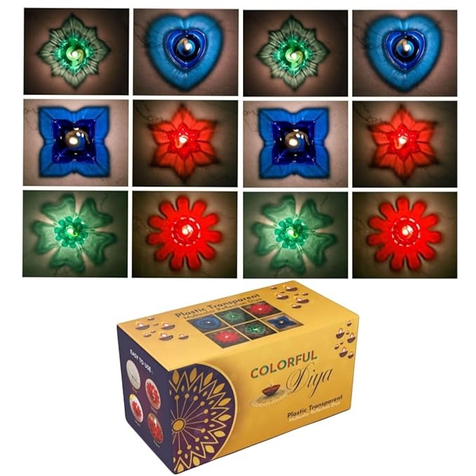 Reusable 3D Reflection Rangoli Diya